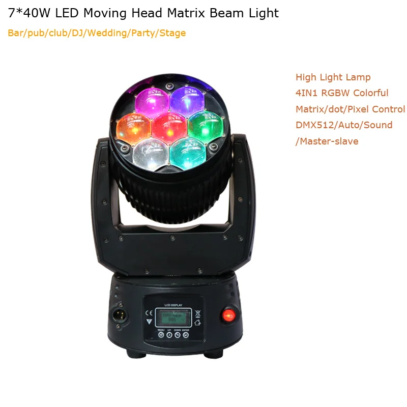 Мини 7*40 Вт Светодиодная Вращающаяся лампа в стиле диско сценический свет dj луч