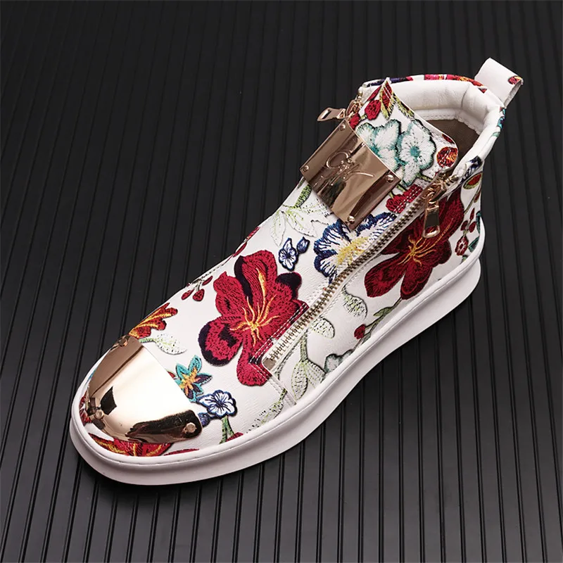 2021 Men Brand Designer Rivet Green White Shoes Causal Flats Moccasins Male High Top Rock Hip Hop For Man | Обувь