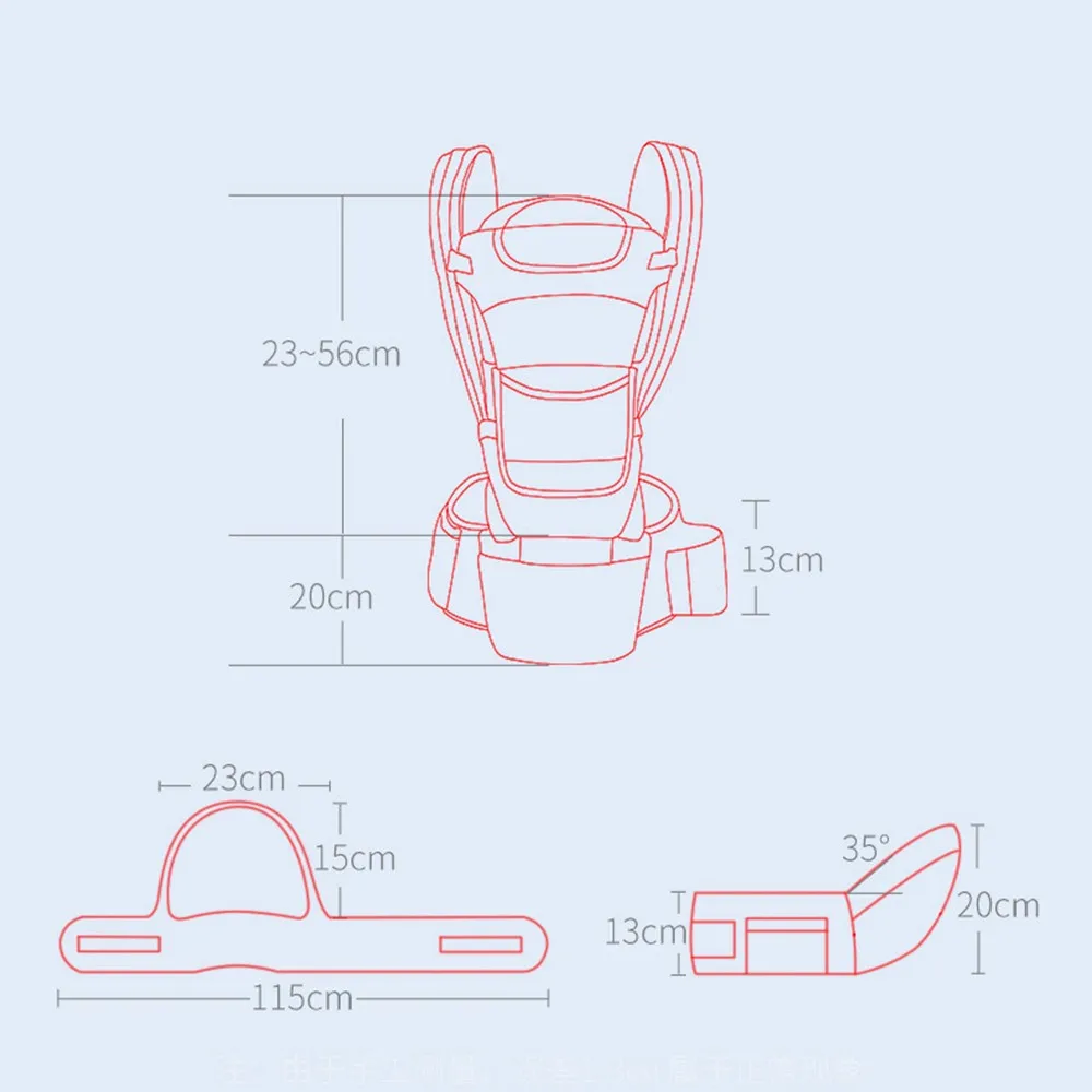 

Ergonomic Baby Kangaroo Carrier Infant Baby Hipseat Carrier Carrying for Children Baby Wrap Sling for Newborns