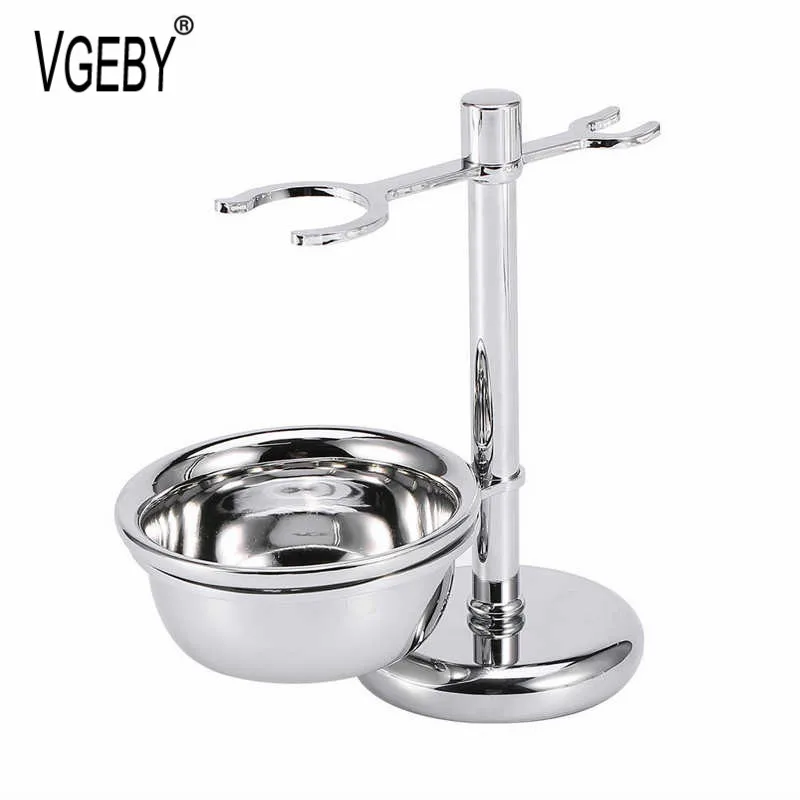 Роскошный набор для бритья из нержавеющей стали Набор щеток и держателей