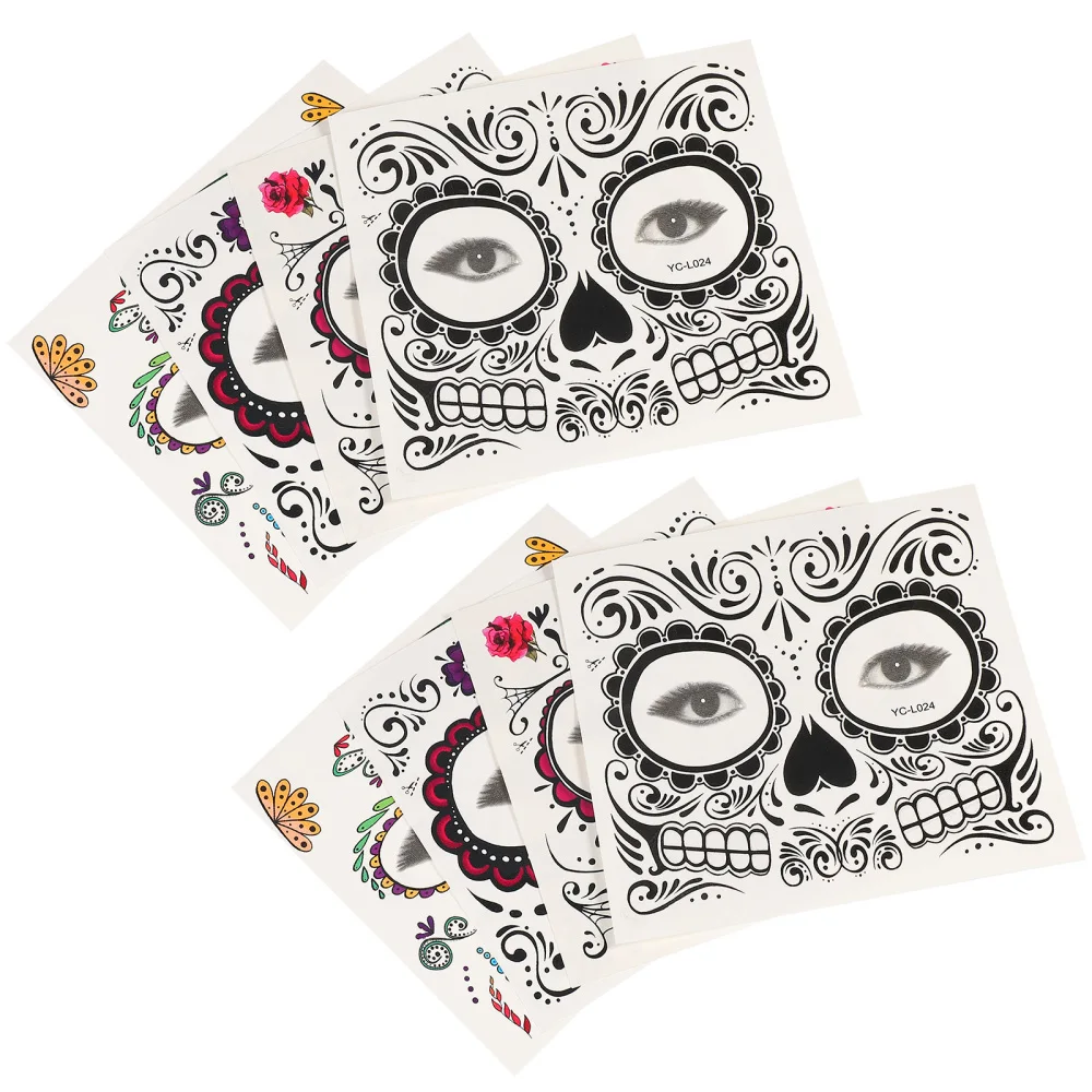 

8 Sheets Face Stickers Decals for Fancy Makeup Masquerade