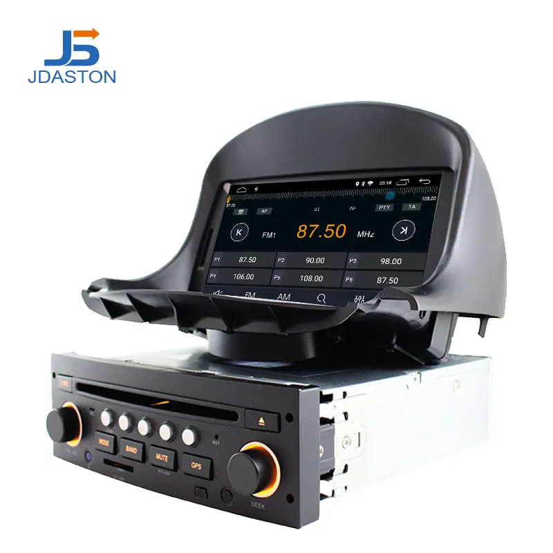 JDASTON Android 10 0 автомобильный DVD плеер для PEUGEOT 206 206CC GPS навигация 1 Din автомобильное