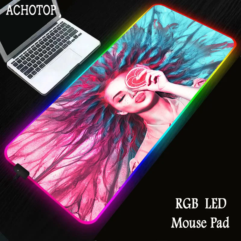 

Abstract Art Led 900x400mm Gaming Mouse Pad RGB Computer Mousepad Gamer Custom DIY Large XXL Backlight Keyboard Desk Mat