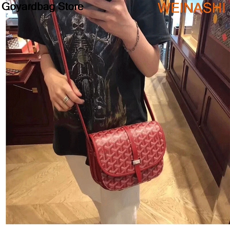 

RARIS-GOYARD-Celebrity Saddle Dog Bag Print Postman Bag Fashion One-Shoulder Crossbody Bag