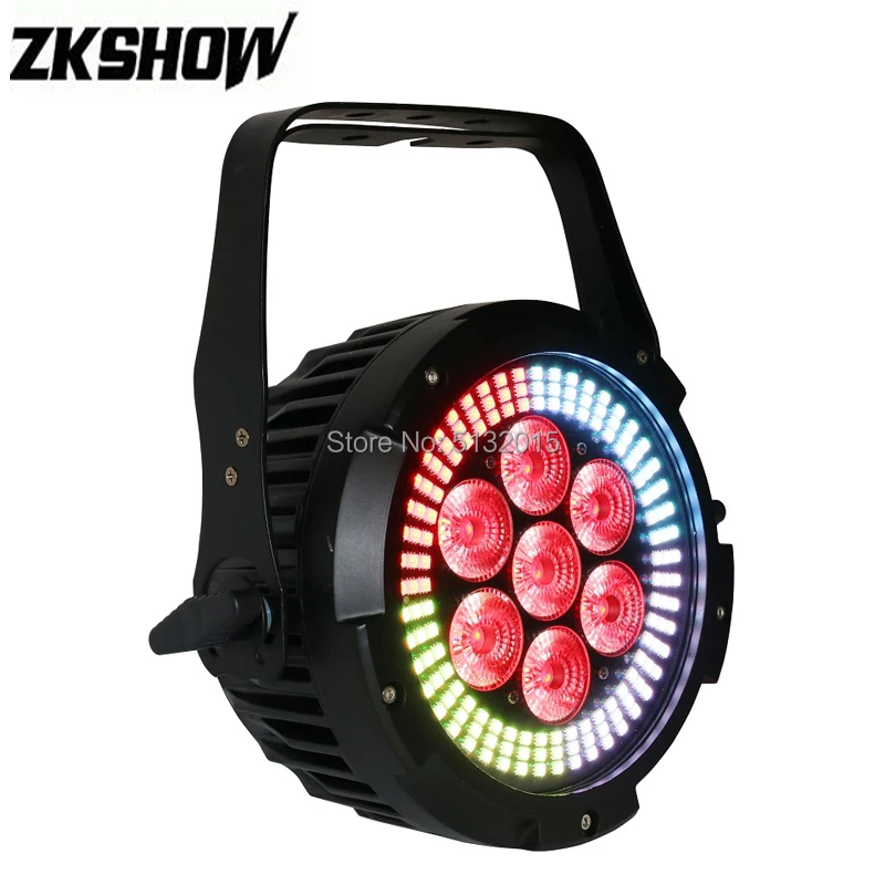 6 шт./лот 7*12 Вт RGBWAUV LED + 144*0 2 RGB Par Wash Light для DJ Disco вечерние свадебные украшения сада и