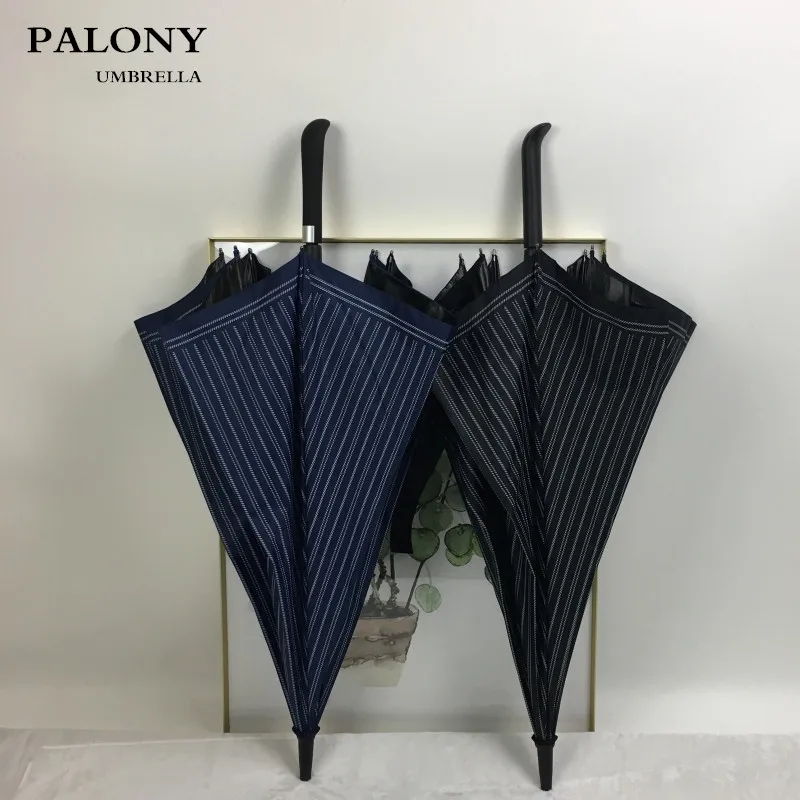 PALONY Стильный зонт с длинной ручкой и полосатым стилем. Зонты для мужчин и женщин, которые могут затеняться от дождя