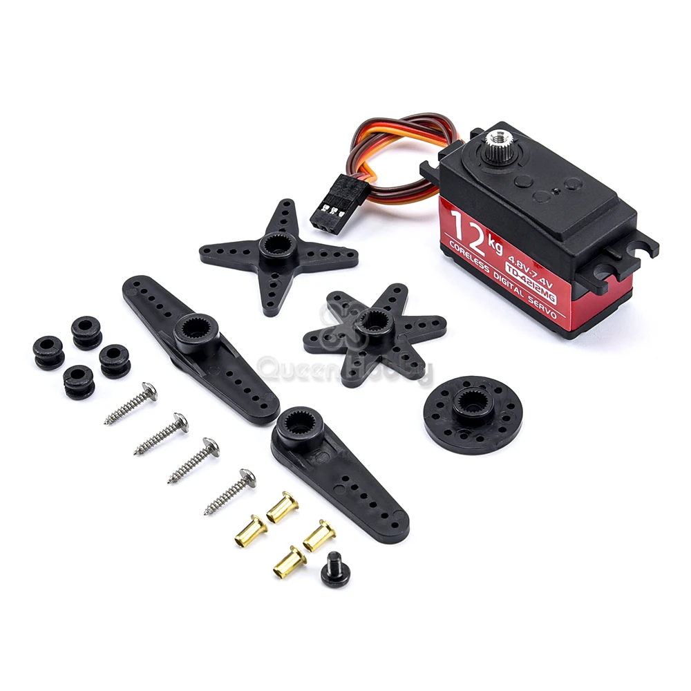 

12kg Digital Servo Half Metal Gear 60 Degree Servo Waterproof for Remote Control Car Boat Robot RC Car Parts