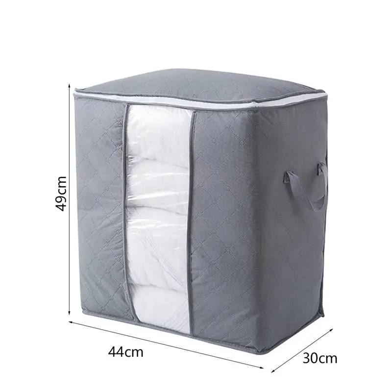 

Foldable Quilt Storage Bag Non Woven Portable Dustproof Clothes Organizer Bags Large Capacity Storage Box Household Accessories