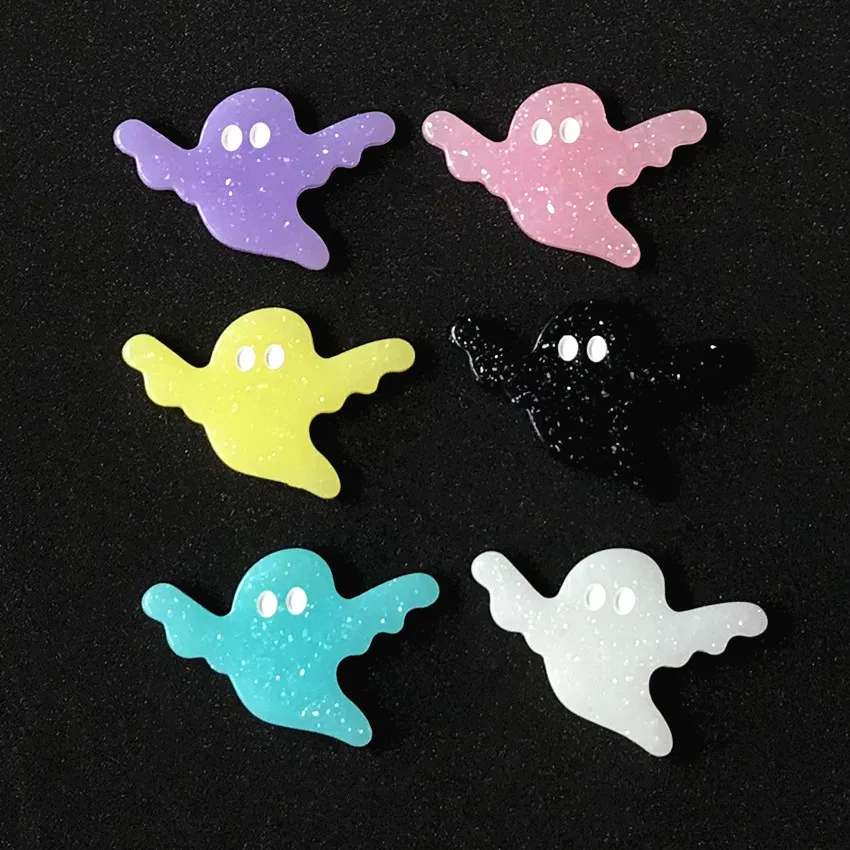 10 шт. Симпатичные разноцветные каучуковые Подвески летучая мышь и призрак для