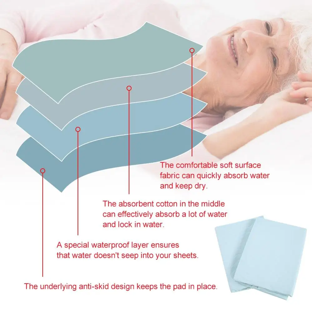 2 Pcs 80x90 Reusable Washed Adult Pee Pads Waterproof Slip Bedridden Patient Elderly Child Incontinence Pad Bedlinings New | Красота и