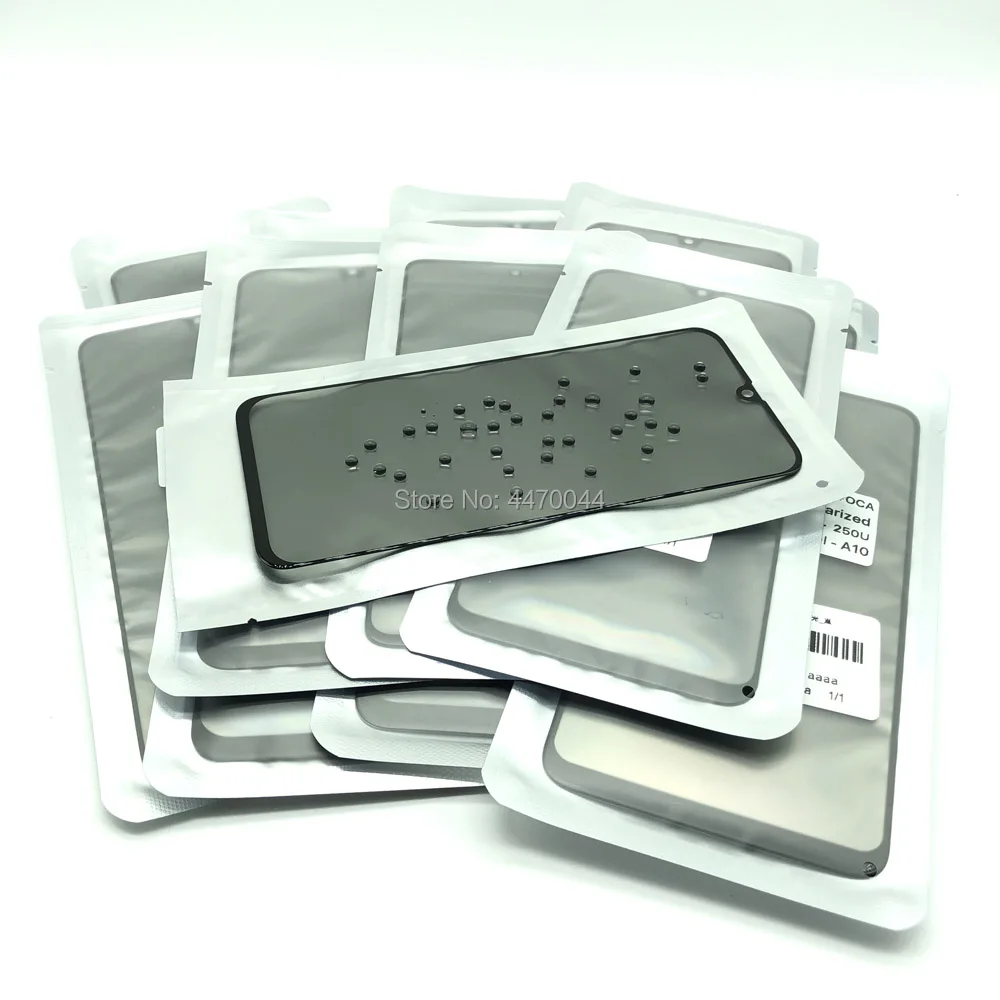 Cubierta de lente de vidrio exterior frontal Original, pel&iacute;cula polarizadora OCA para Samsung A51, A10, A10S, A20, A30, A40, A50, A70, A30S, M10S, A50SM21, 5 uds.-4