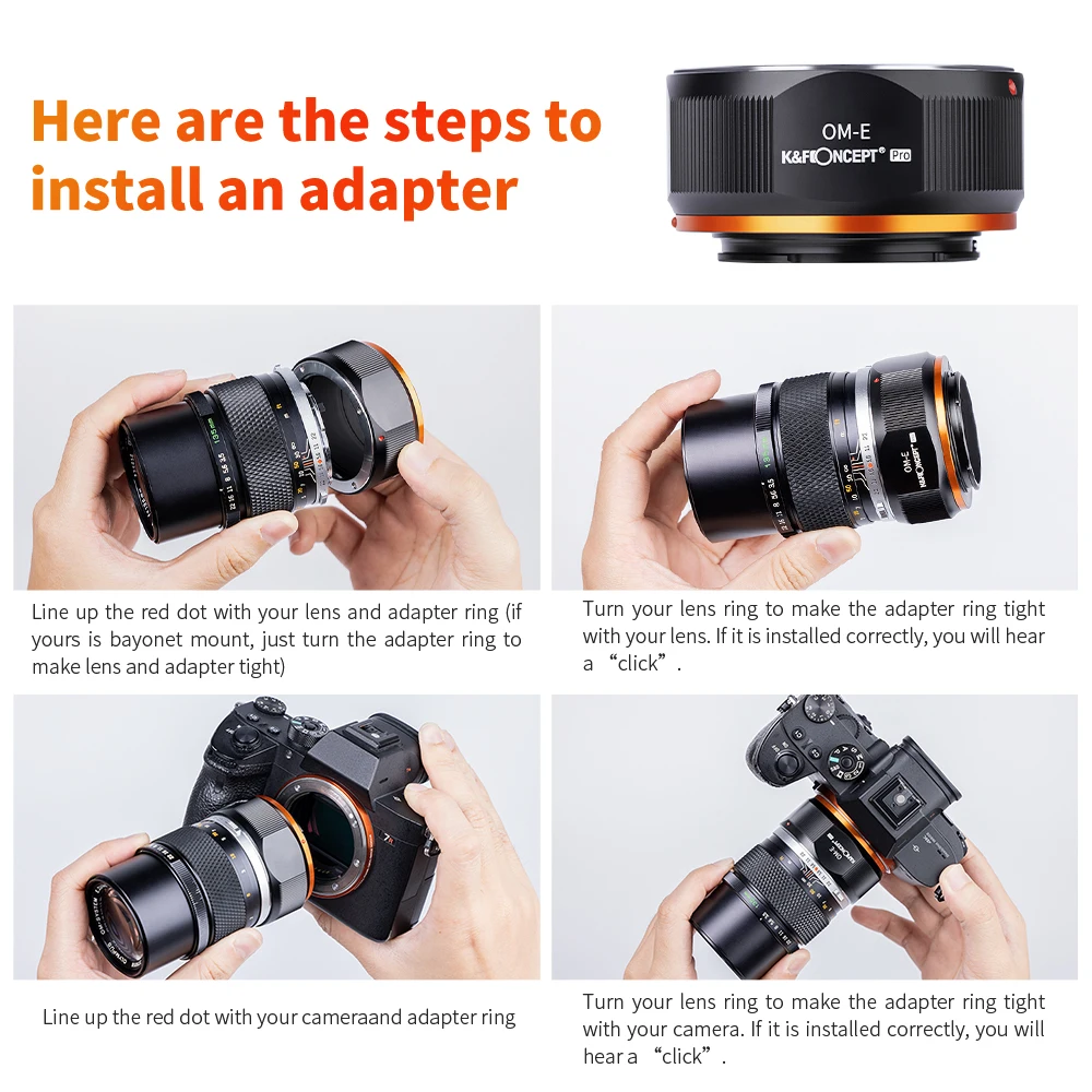 K & F Concept adapter Pro для Olympus OM mount lens Sony E NEX a5000 A7II|Адаптеры объектива| |