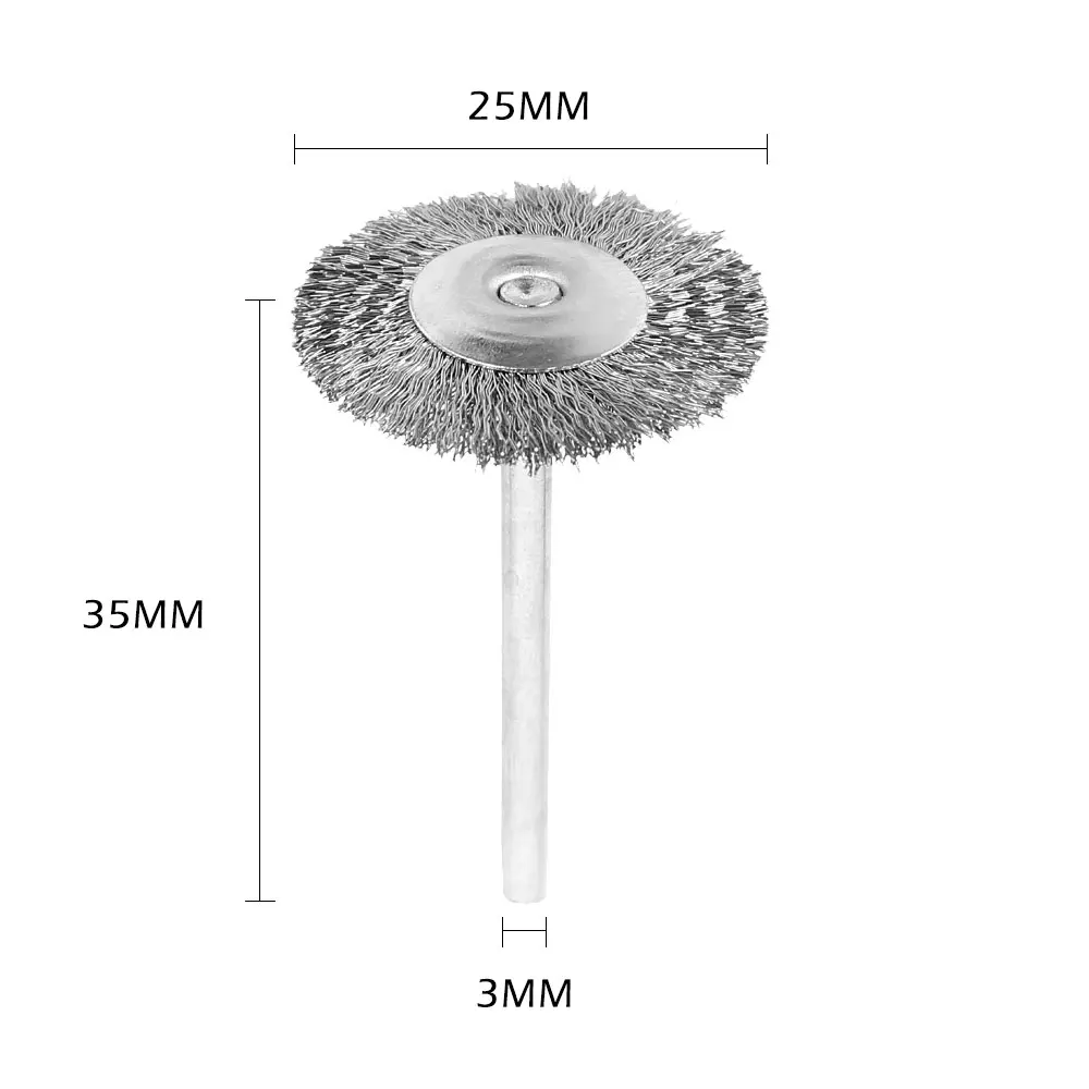 20 шт. стальная проволочная щетка дрель Шлифовальные вращающиеся инструменты Dremel
