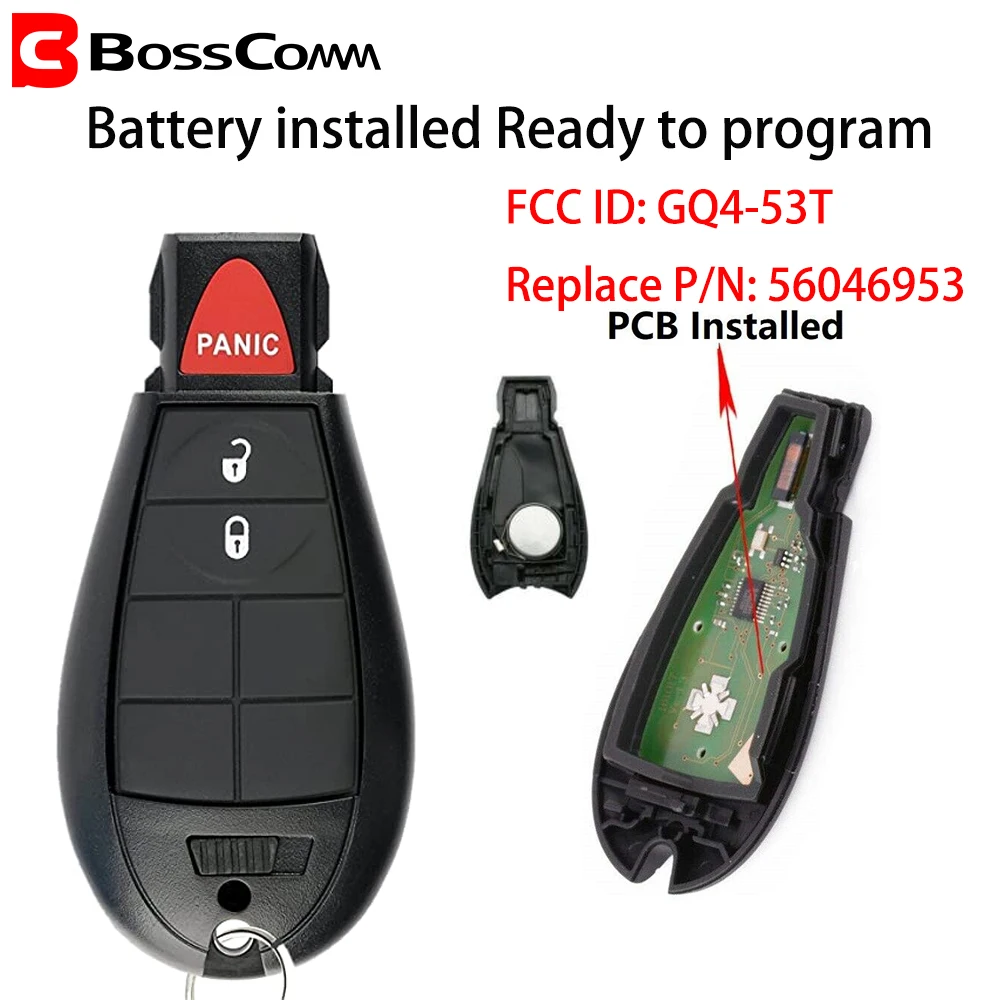 Bosscomm Автомобильный Брелок дистанционного управления с ключом 2013 2018 для Chrysler Dodge