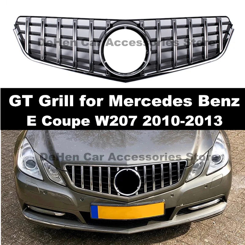 W207 GT вертикальный гриль для Mercedes Benz E Class Coupe C207 2010-2013 Facelift передний бампер Гриль Sport