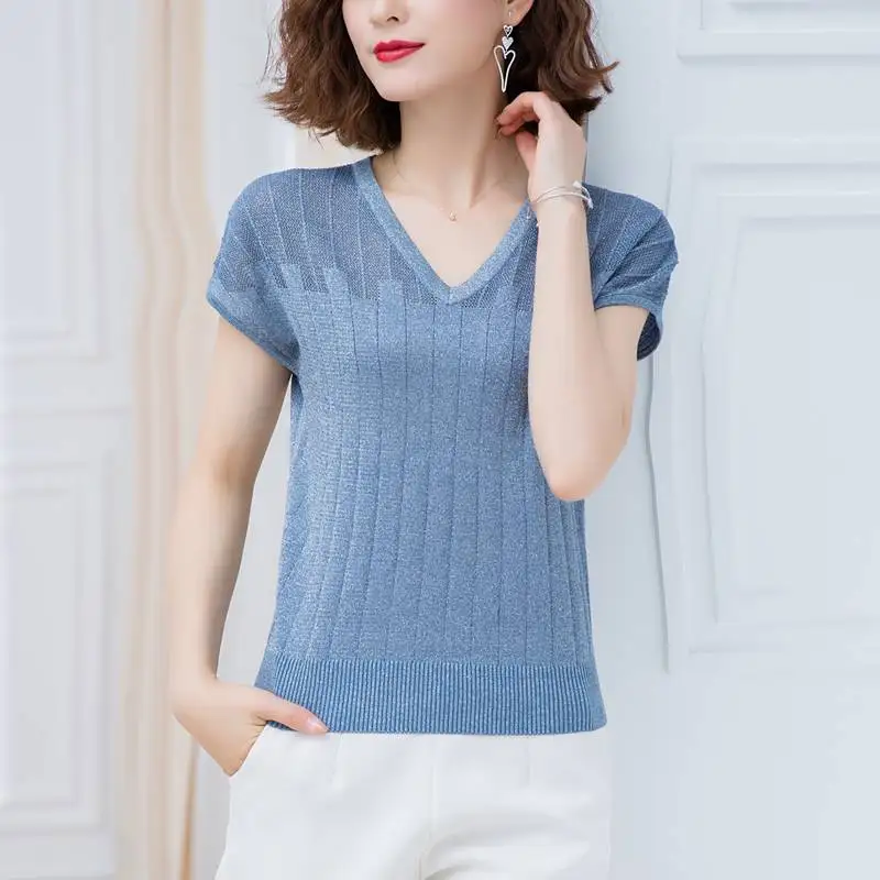 Новинка 2021 летняя футболка Женская эластичная оверсайз женская одежда женские