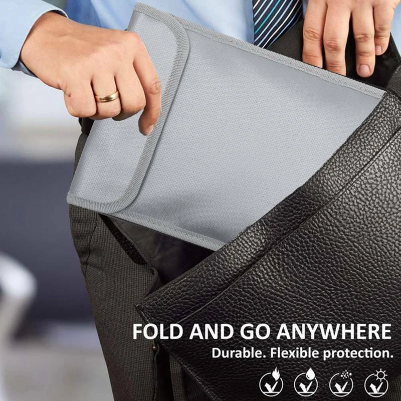 

Document Case Cash Box Security Waterproof Fireproof Bag New
