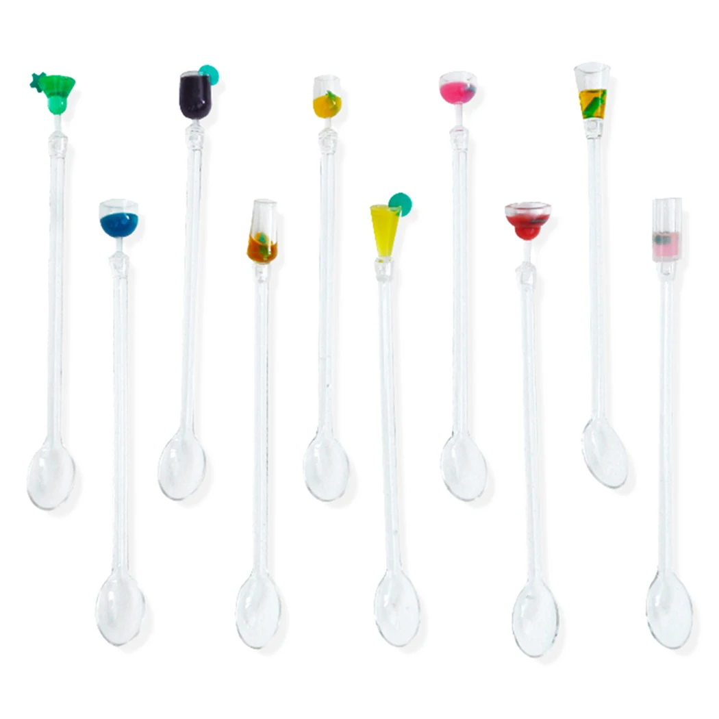10 шт./компл. милый Миксер Для коктейльных напитков палочки для смешивания