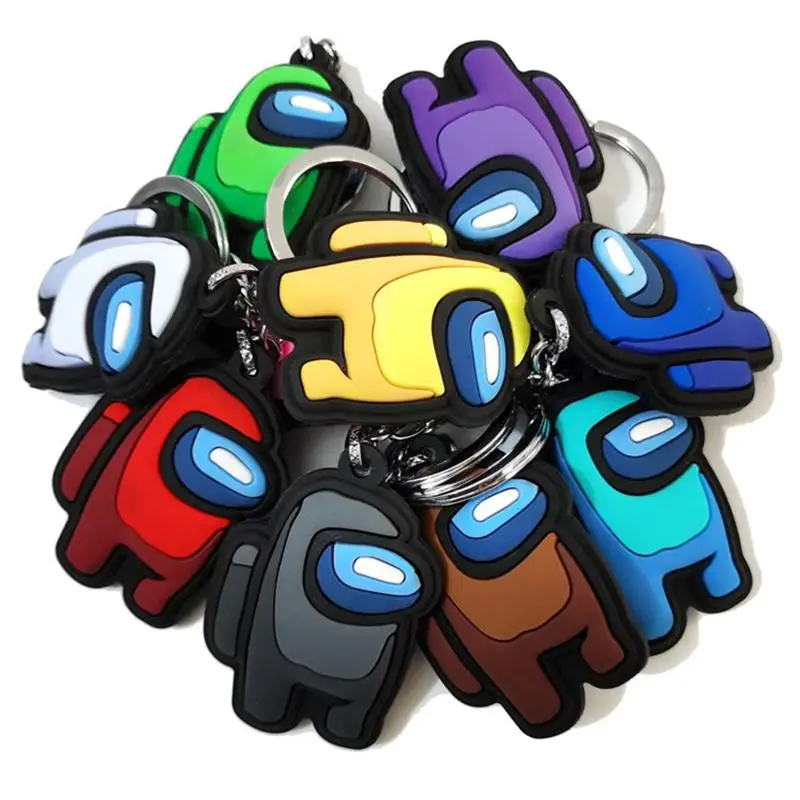 

Among Us Game Series Keychain Space Werewolf Kill Pvc Soft Keyring Boy Men Bag Pendnat Accessories Lucky Friends Gift