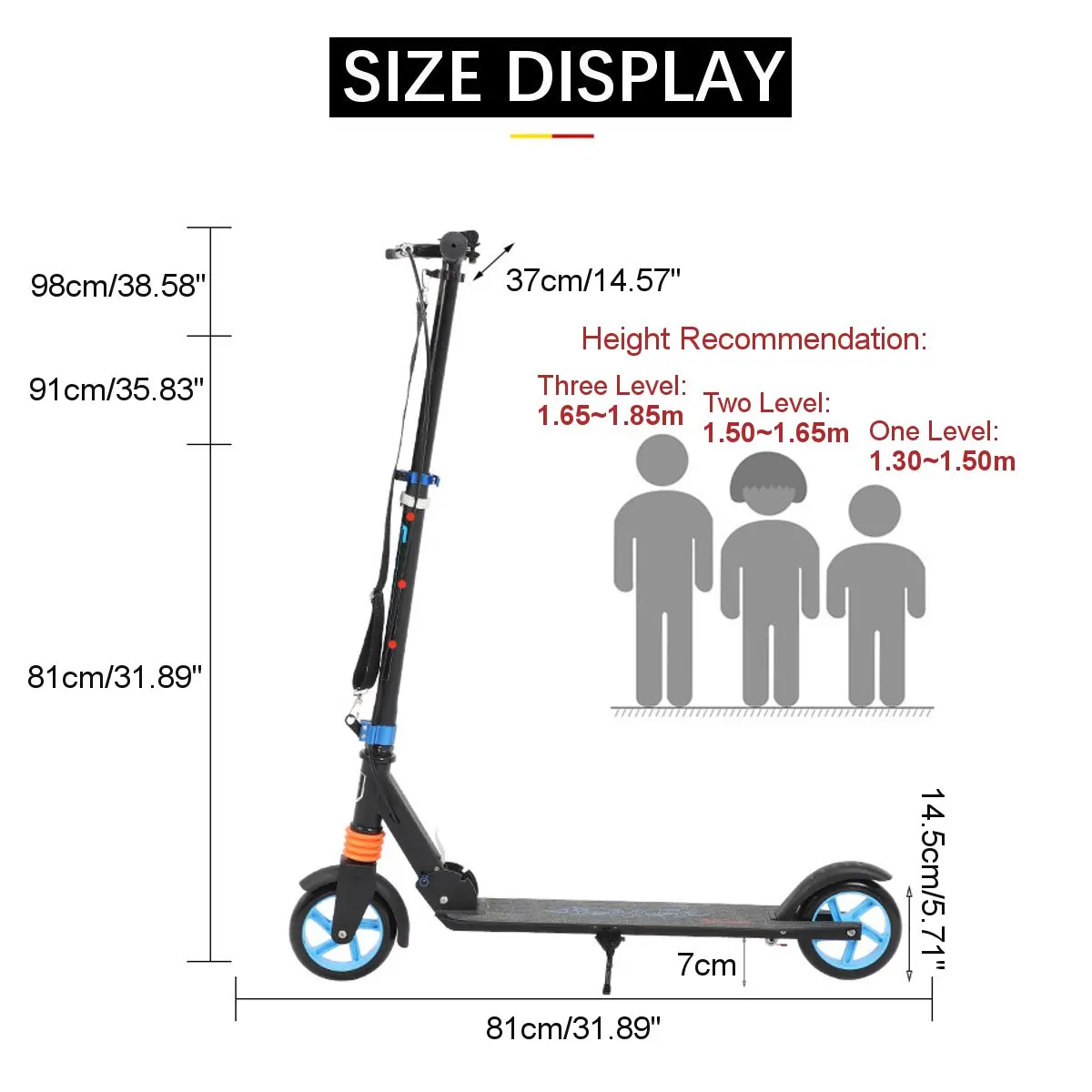 

Portable Folding Handbrake Scooter Adjustable Height Aluminum Alloy Road Ride Skateboard Adult Kick Foot Scooters hoverboards