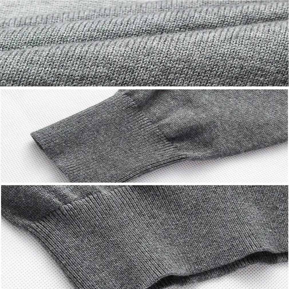 

3 Colors Autumn Winter Men's Casual Round Neck Striped Knit Sweater Male Basic Style Knitwear High Quality Pullovers Plus Size