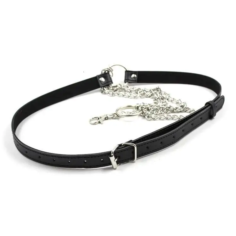 Предметы вкуса Кожевенная одежда железная цепь под брюки кожаные штаны женские