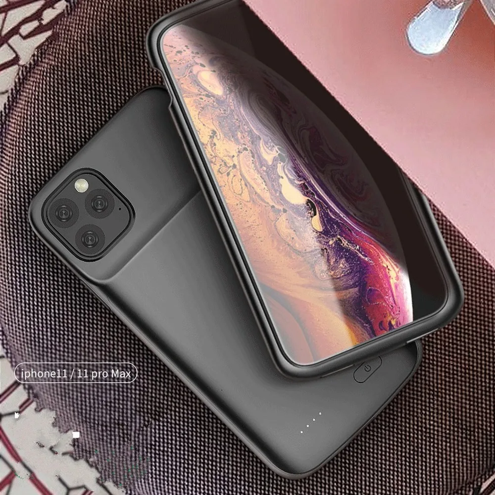 Чехол для аккумулятора для iPhone 11 Pro Max 4800/5000 mAh, зарядное устройство для iPhone 11, внешняя задняя упаковка, чехол для зарядного устройства
