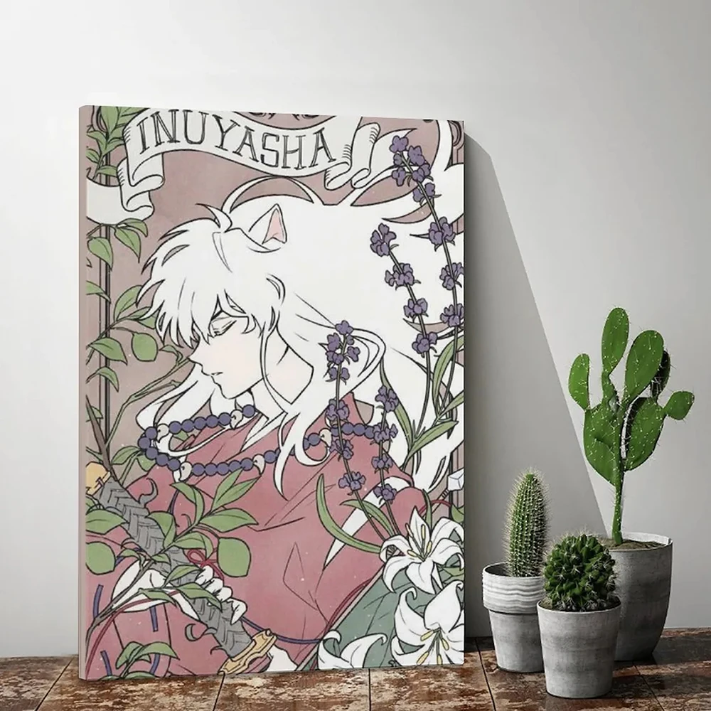 Постер Inuyasha с HD-печатью настенное искусство классическое японское аниме холст