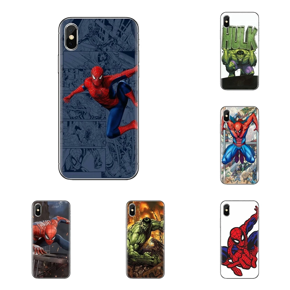 For Huawei Honor 7X V10 6C V9 6A Play 9 Mate 10 Pro Y7 Y5 P8 P10 Lite Plus GR5 2017 Silicone Shell Covers Spider Man Marvel Hulk |