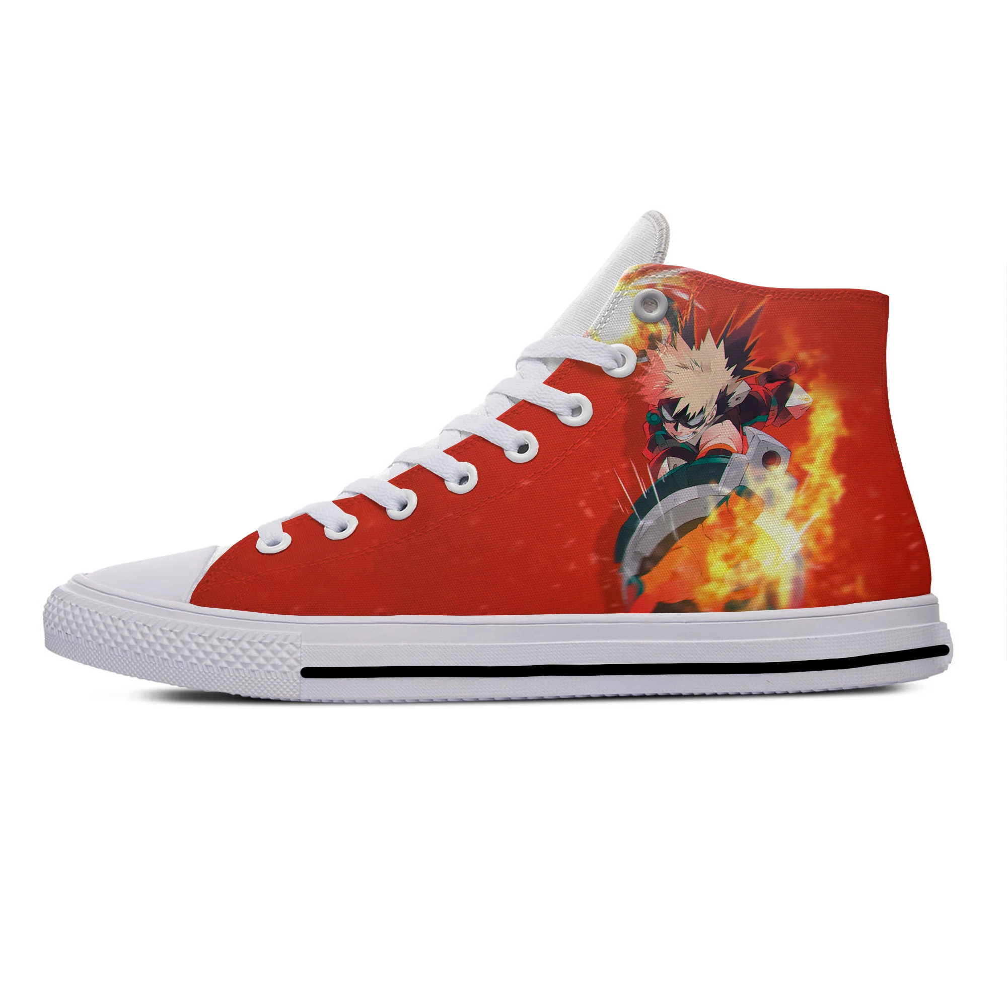 

Fashion Casual Canvas Shoes Japan Anime My Hero Academia Bakugou Katsuki High Top Harajuku Breathable 3D Print Men Women Sneaker