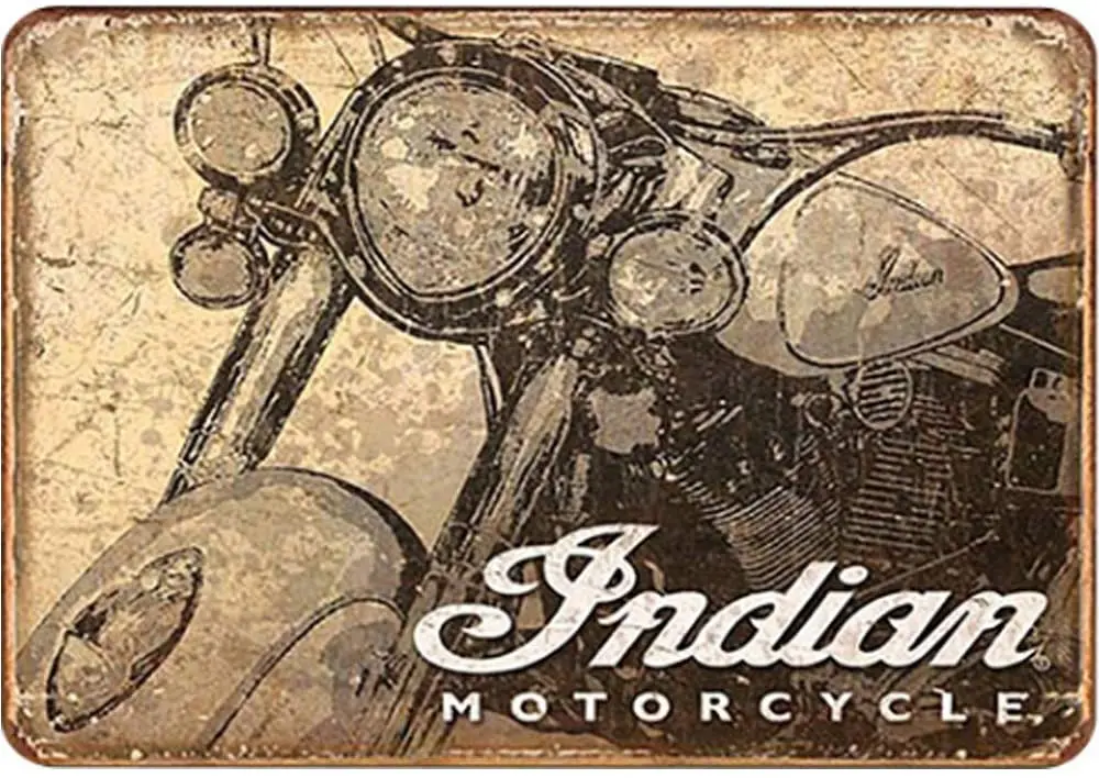 

Original Retro Design Motorcycle Tin Metal Signs Wall Art|Thick Tinplate Print Poster Wall Decoration for Garage
