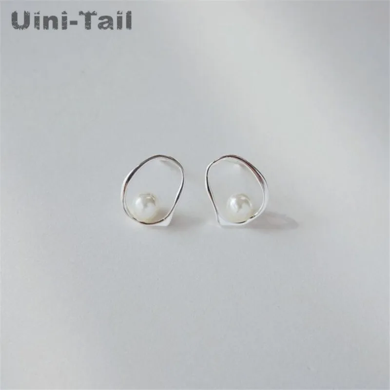 Серьги пусеты Uini Tail простые серьги из стерлингового серебра 925 пробы с