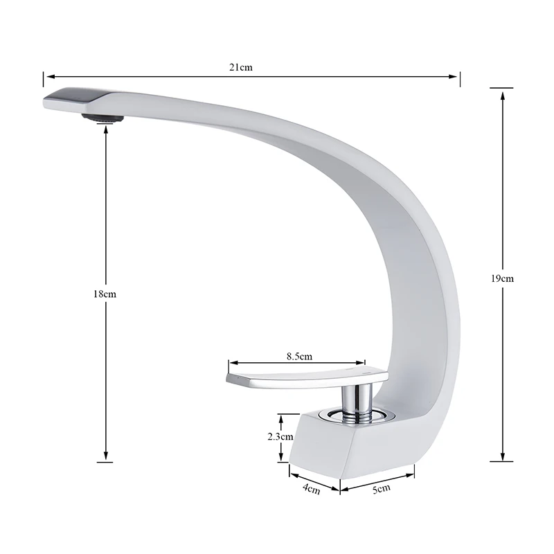 Смеситель для холодной и горячей воды sengreen White керамический кран ванной комнаты