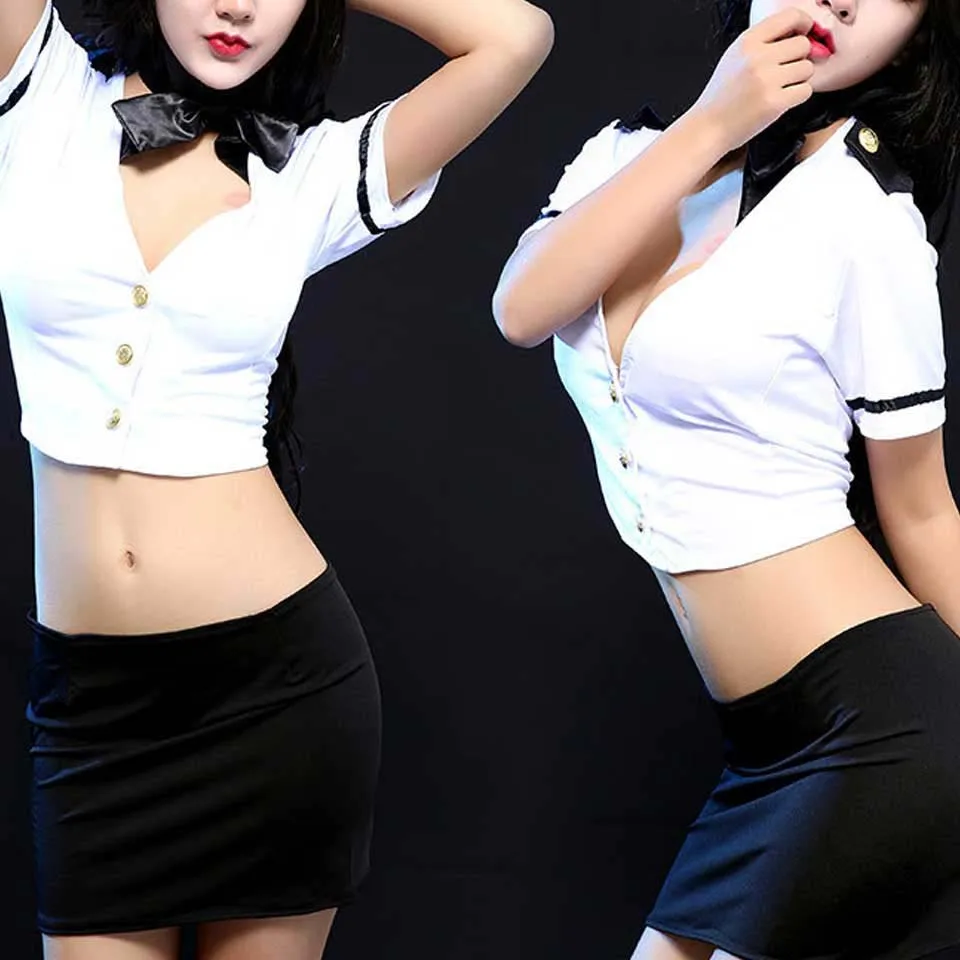 Сексуальное женское белье Косплей стюардесса ролевые игры горячая эротическая