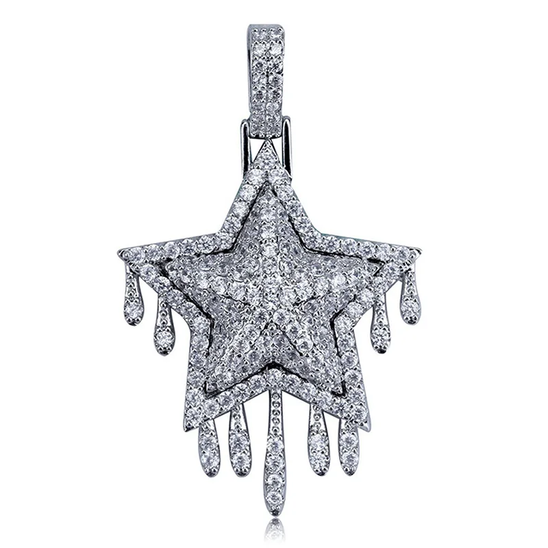 Высокое качество подвеска в виде капельной звезды ожерелье Бесплатная веревка