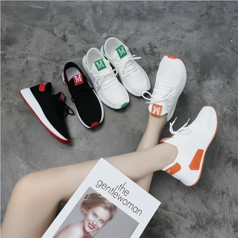 

New Korean women's casual shoes candy-colored fashion wild breathable casual shoes light and comfortable lace-up women's shoes