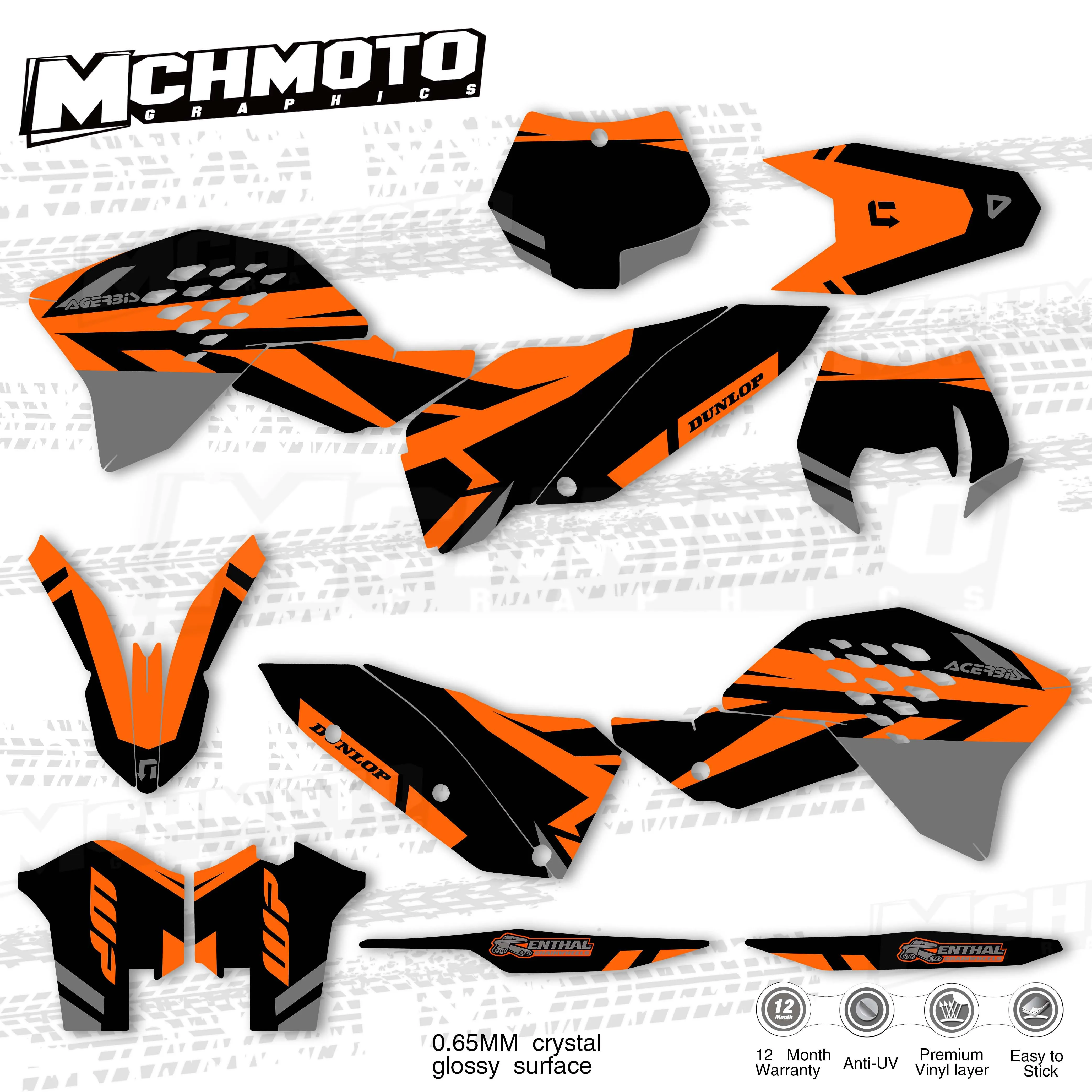 MCHMFG для KTM EXC F 125 250 300 450 530 2008 2009 2010 2011 полностью графические Наклейки на заднюю