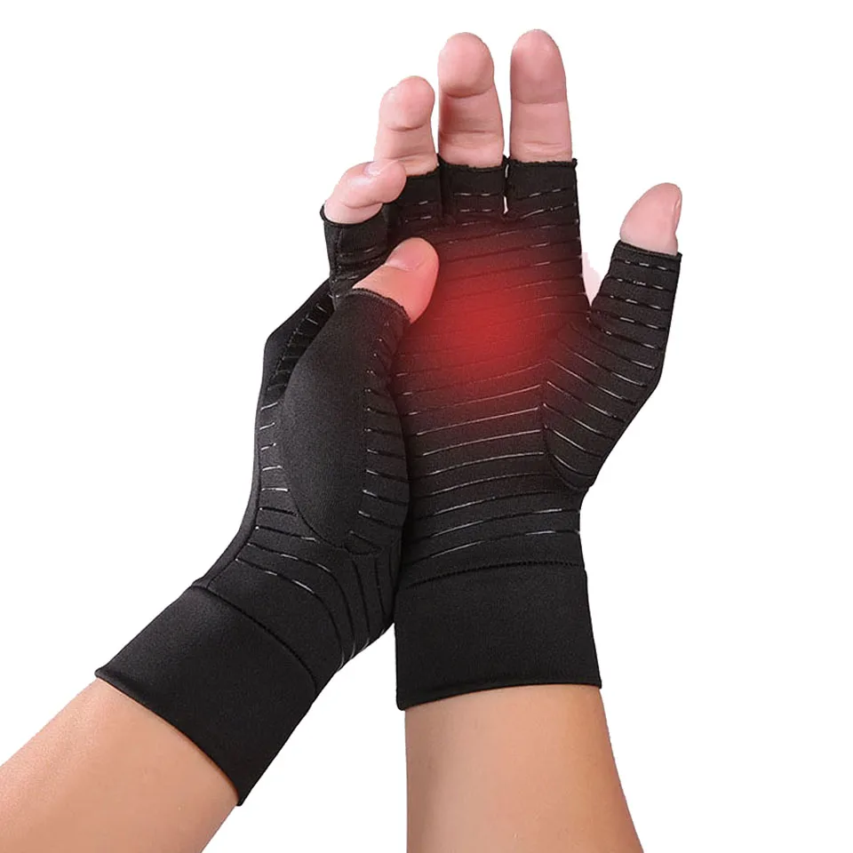 48 1 Pair Unisex Men Women Anti Arthritis Health Compression Therapy Gloves Rheumatoid Hand Pain Wrist Rest Sport Safety Glove - Цвет: 48