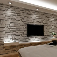 3d brick wall stone wallpaper modern vintage living room tv sofa background wall covering gray brick wall papers