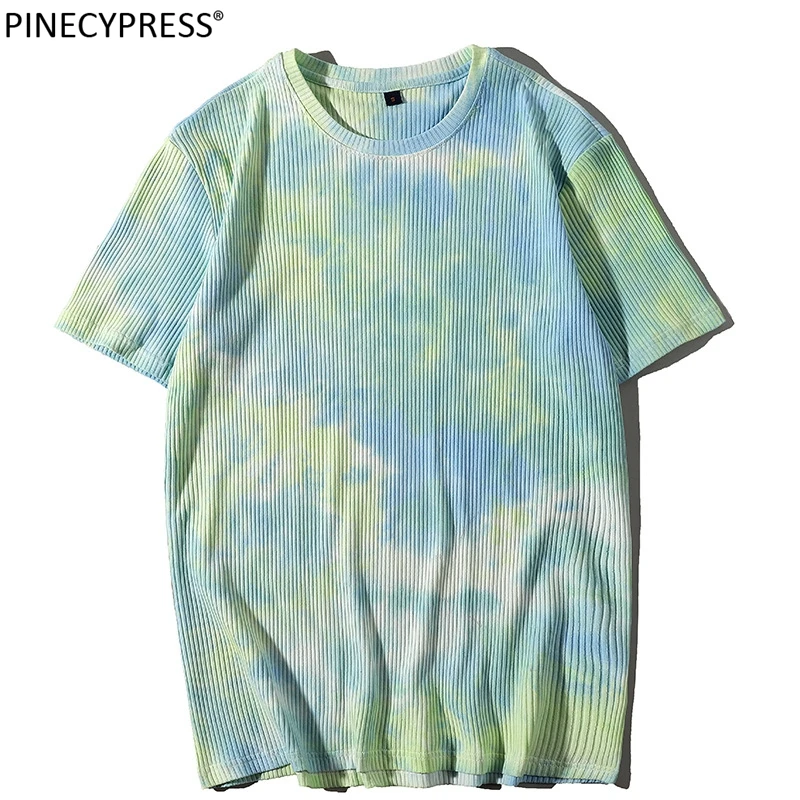 

100% Cotton Soft Anti-static Tie-dye Fashion Men Short Sleeve T Shirt Summer Bandhnu Hip Hop O-neck Male Round Neck Man T-shirt