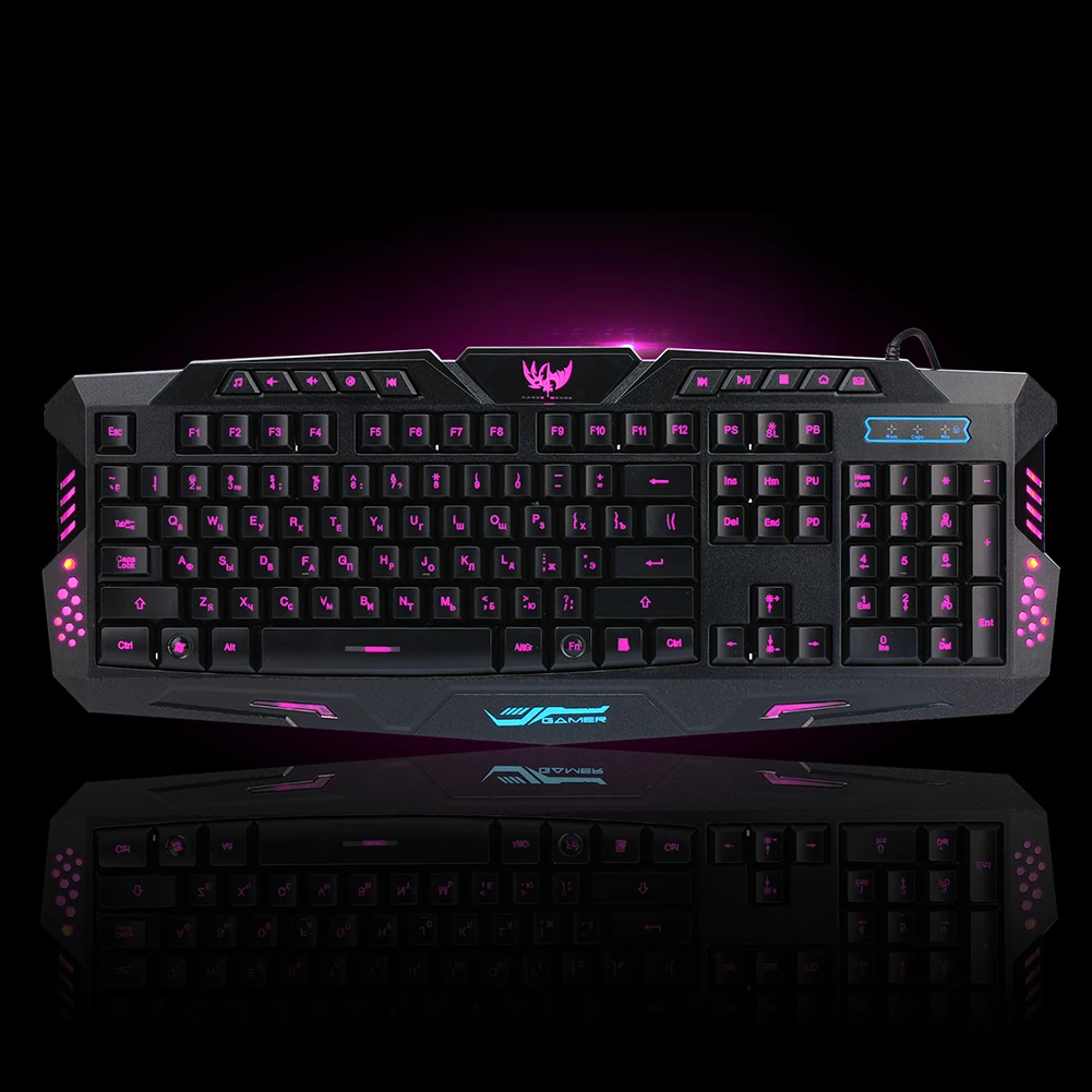 USB Проводная клавиатура и мышь комбинированный RGB светодиодный с подсветкой для геймеров ПК ноутбук Настольный компьютер клавиатура мышь набор Быстрая
