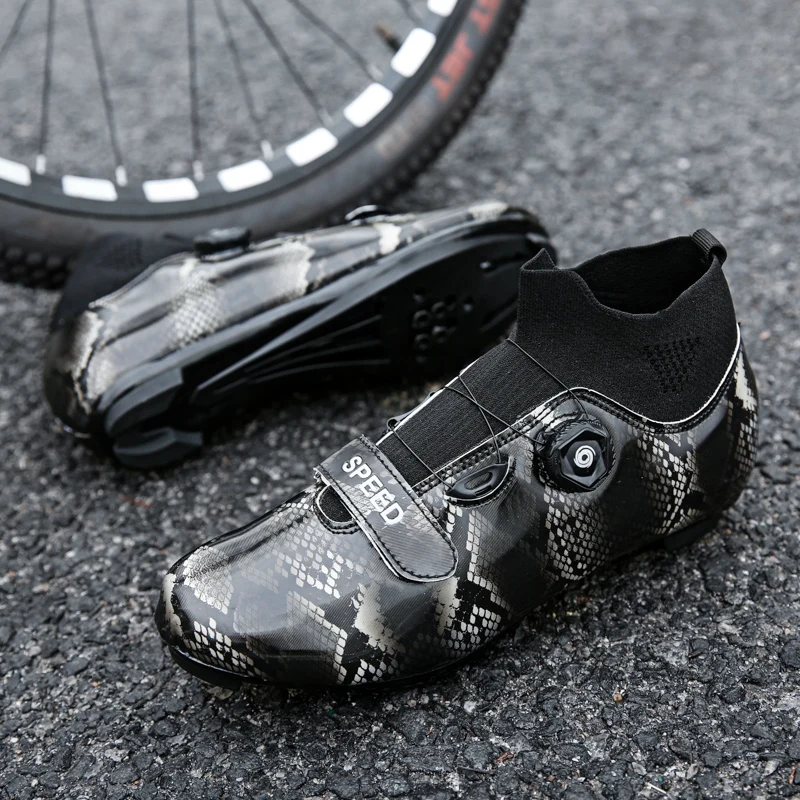 Online Sepatu Bersepeda MTB Sepatu Bersepeda Balap Jalanan Berpengunci Otomatis Sepatu Flat Mtb High-Top Sneakers Sepeda Gunung Profesional