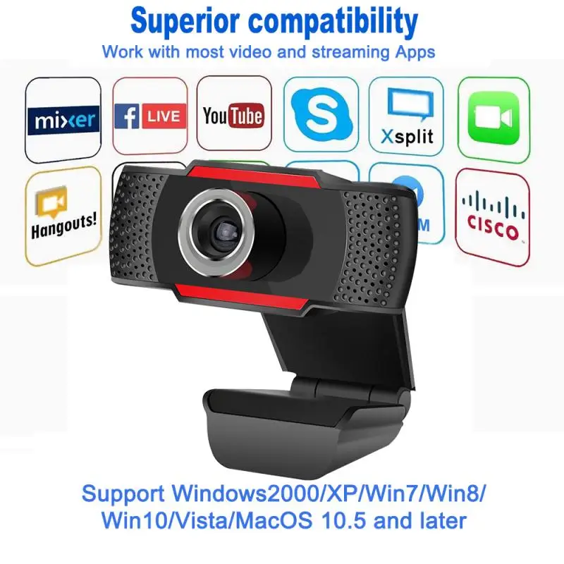 

New 1080P Full HD Webcam Computer 4K USB Work For PC Web Camera Mini Cam Rotatable Cameras Live Broadcast Video Webcams With Mic