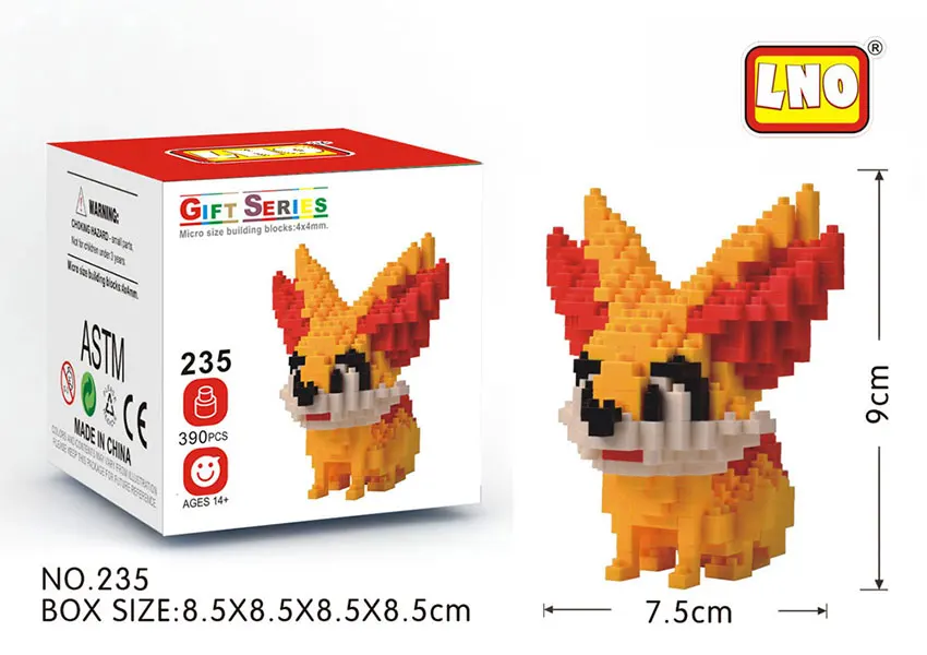 235 with box LNO строительные блоки, игрушки, аниме покебол, фигурки Пикачу, мини-блоки для детей и взрослых, строительные блоки, мини-карманные игрушки монстра для детей - Цвет: 235 with box
