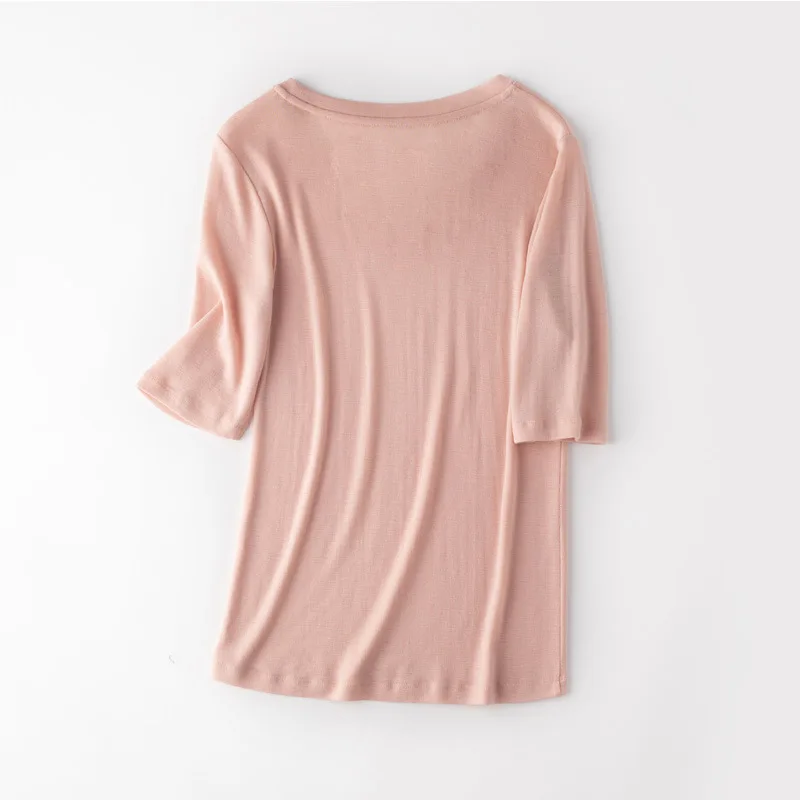 Свитер с круглым вырезом из мериносовой шерсти 100% женский осенне-зимний свитер