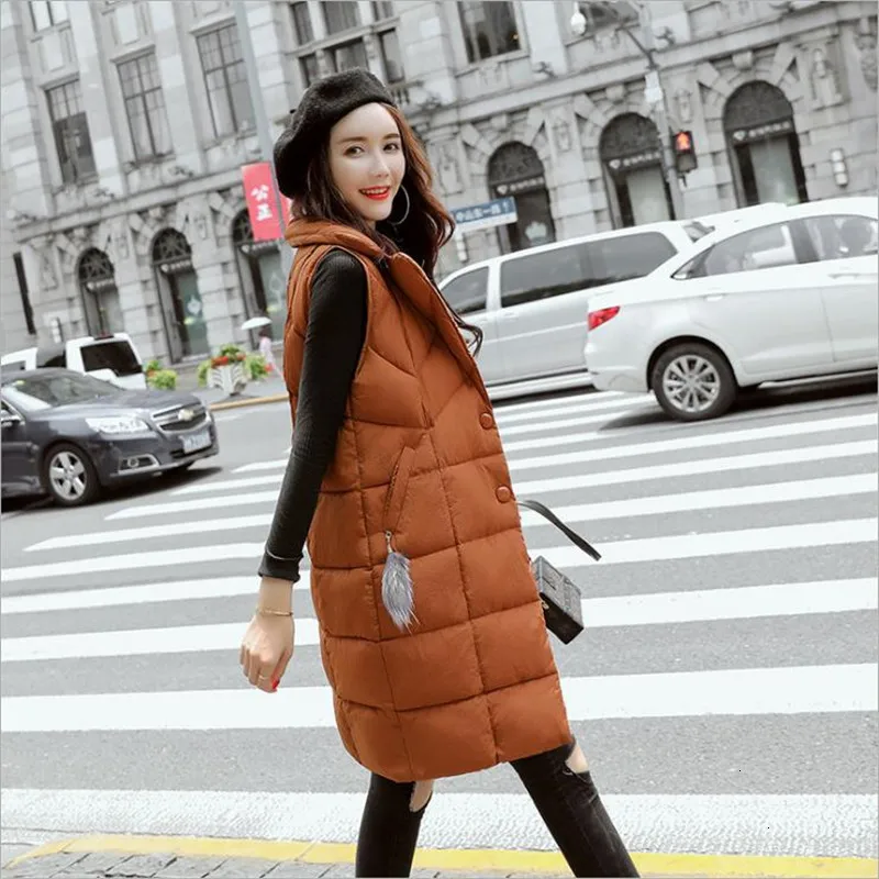 Women Winter Vest New Long Mouwlless Jacket Crack Down Cat Hot Female Plus Size CM588 |