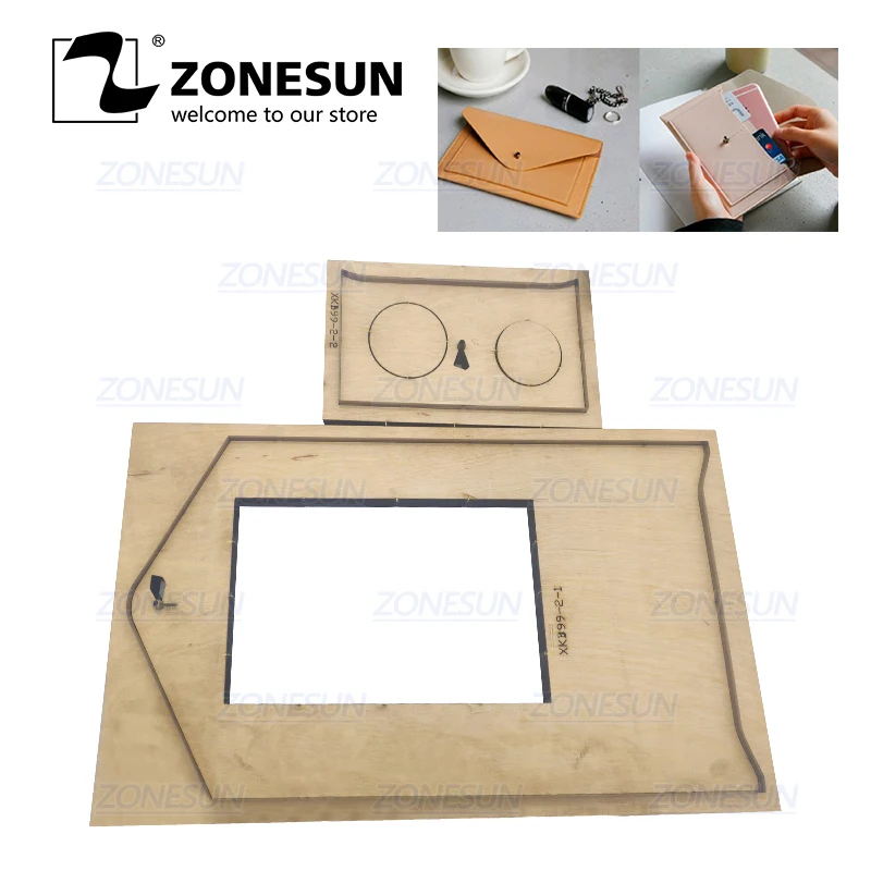 ZONESUN C7 Bank Credit Card Holder Custom Leather Cutting Die Handicraft Punching Tool DIY Paper Clicker Wooden Template | Дом и сад