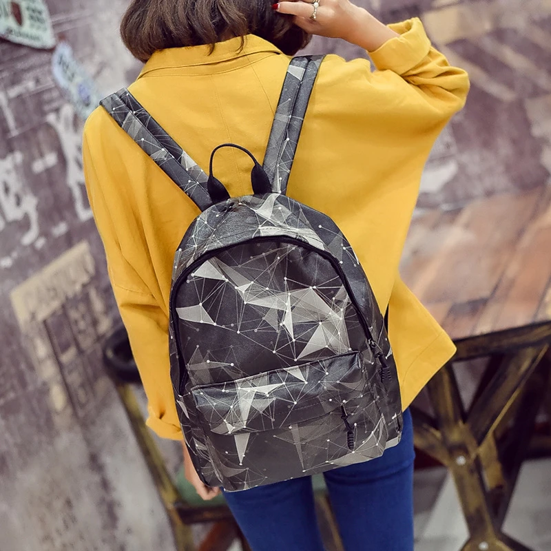 

Women New Bag Female Student College Wind Bag Plaid Canvas Backpack Travel Bag zipper fashion school bags hot