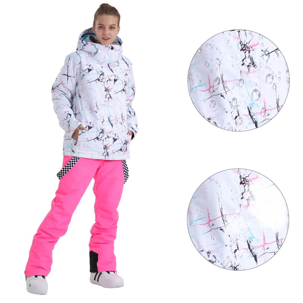 Зимний лыжный костюм SMN для пар куртка сноуборда нагрудники штаны