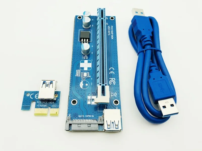 Riser 007s USB 3 0 переходная карта pci e PCI Express 1X 4x 8x 16x удлинитель адаптер SATA 15pin блок